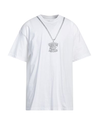 Pleasures Man T-shirt White Size Xl Cotton In White