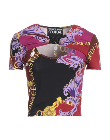 Versace Jeans Couture Purple & Burgundy Chain Couture T-shirt In Purple