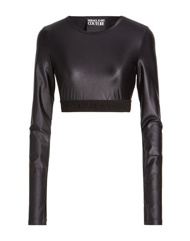 Versace Jeans Couture Woman T-shirt Black Size 6 Polyamide, Elastane In Black