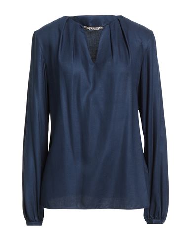 Caliban Woman Top Navy Size 6 Viscose In Navy