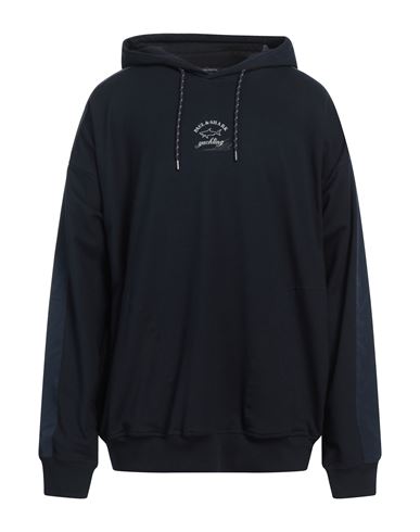 Paul & Shark Man Sweatshirt Navy Blue Size M Cotton, Elastane In Navy Blue