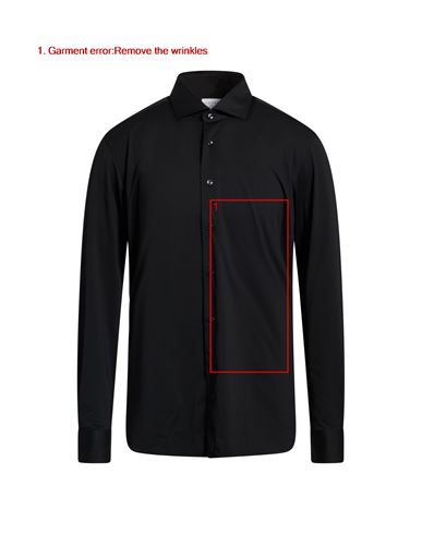 Xacus For Franz Kraler Man Shirt Black Size 16 Polyamide, Elastane In Black