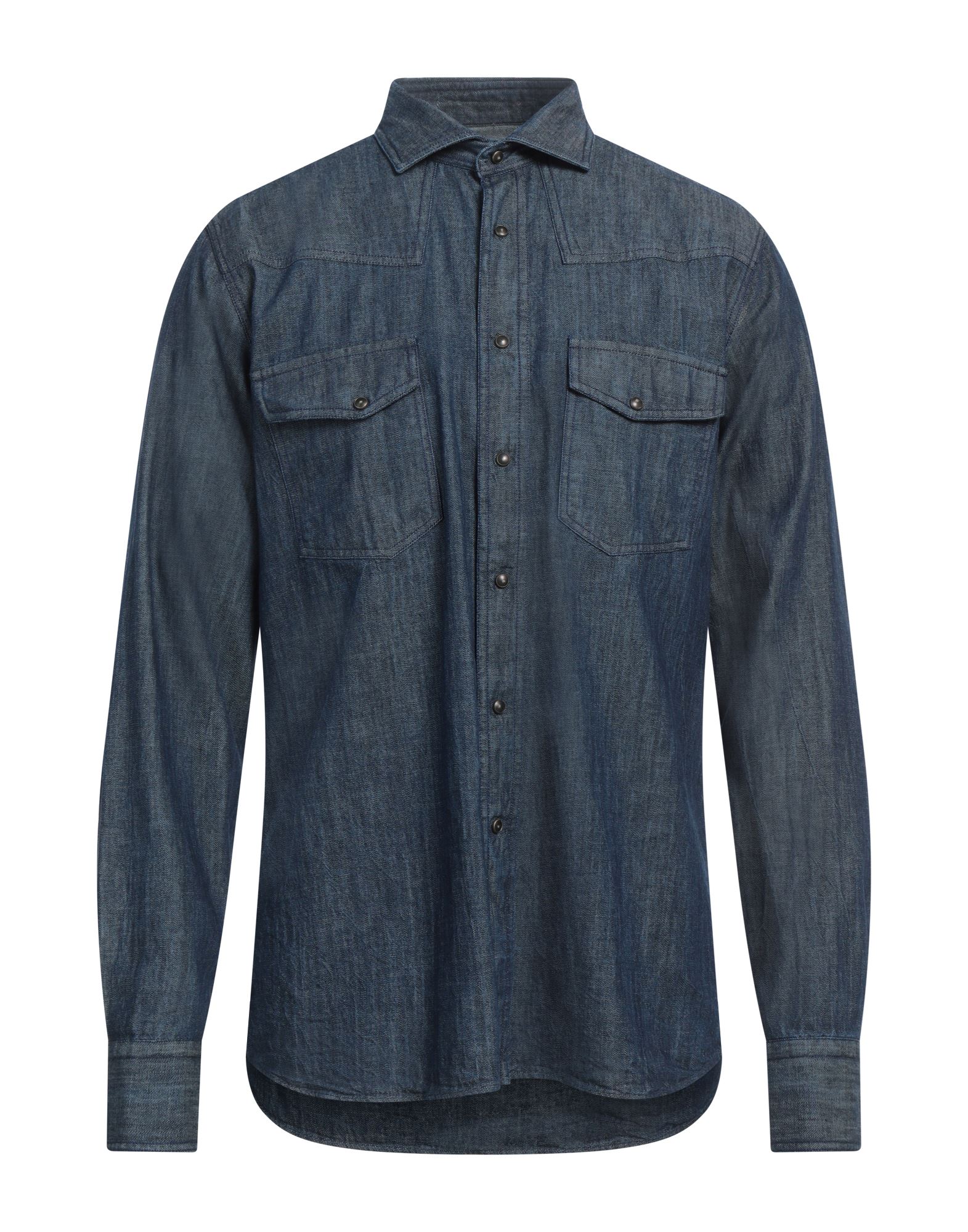 ウエスタンスタイル デニムシャツ ダークブルー ヴェルサーチ（BLUE 