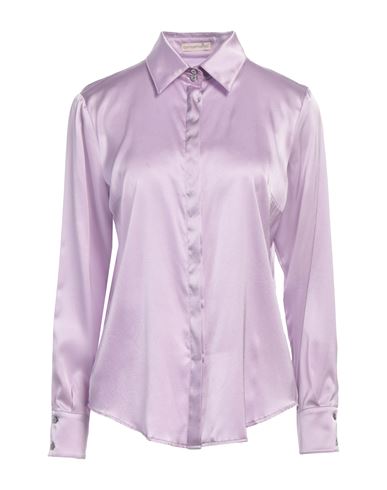 Camicettasnob Woman Shirt Lilac Size 8 Silk, Elastane