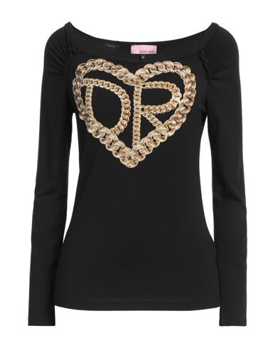 Denny Rose Woman T-shirt Black Size M Viscose, Elastane In Black