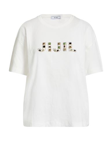 Jijil Woman T-shirt Cream Size 6 Cotton In White
