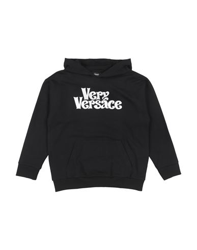 Versace Young Toddler Boy Sweatshirt Black Size 6 Cotton, Elastane In Black