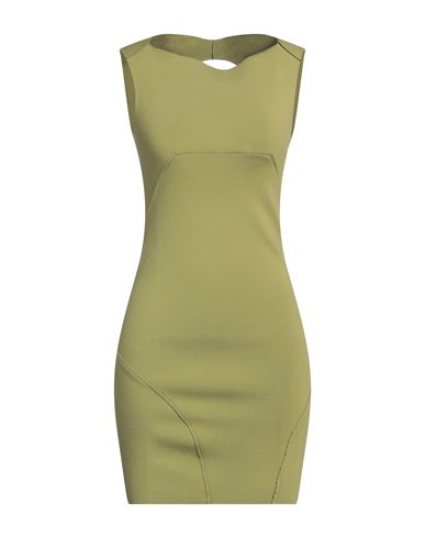 Rick Owens Woman Mini Dress Lime Green Size M Viscose, Polyester, Polyamide, Elastane In Green