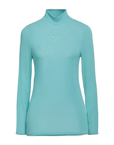 Pinko Woman Turtleneck Turquoise Size M Viscose, Polyamide, Cashmere, Elastane In Blue