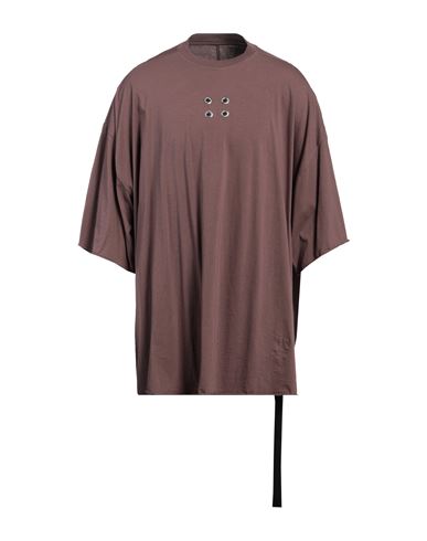 Rick Owens Drkshdw Drkshdw By Rick Owens Man T-shirt Chocolate Brown Size Onesize Cotton In Brown