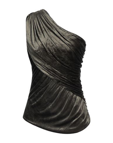 Rick Owens Lilies Woman Top Military Green Size 6 Viscose, Polyamide In Green