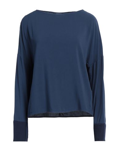 Alessia Santi Woman Top Navy Size 4 Viscose, Cupro In Blue