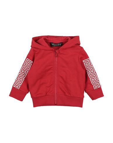 Versace Young Newborn Boy Sweatshirt Red Size 3 Cotton, Elastane In Red