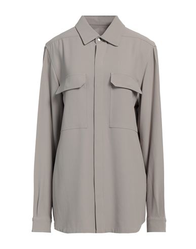 Rick Owens Woman Shirt Light Grey Size 6 Viscose, Acetate
