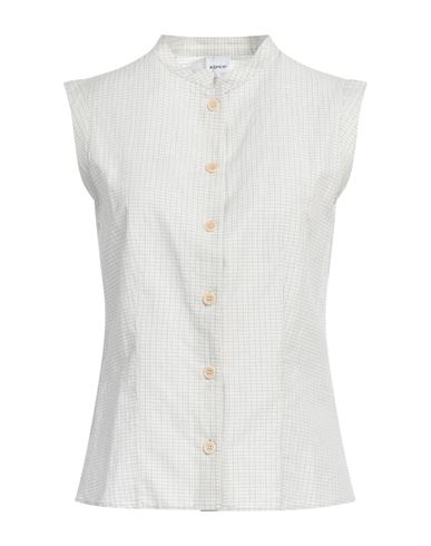 Aspesi Woman Shirt Light Grey Size 6 Cotton, Linen In Grey