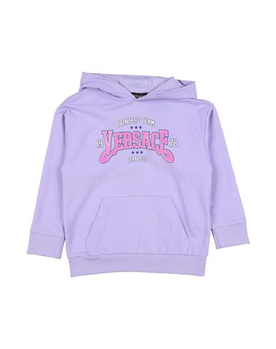 Shop Versace Young Toddler Girl Sweatshirt Light Purple Size 6 Cotton, Elastane