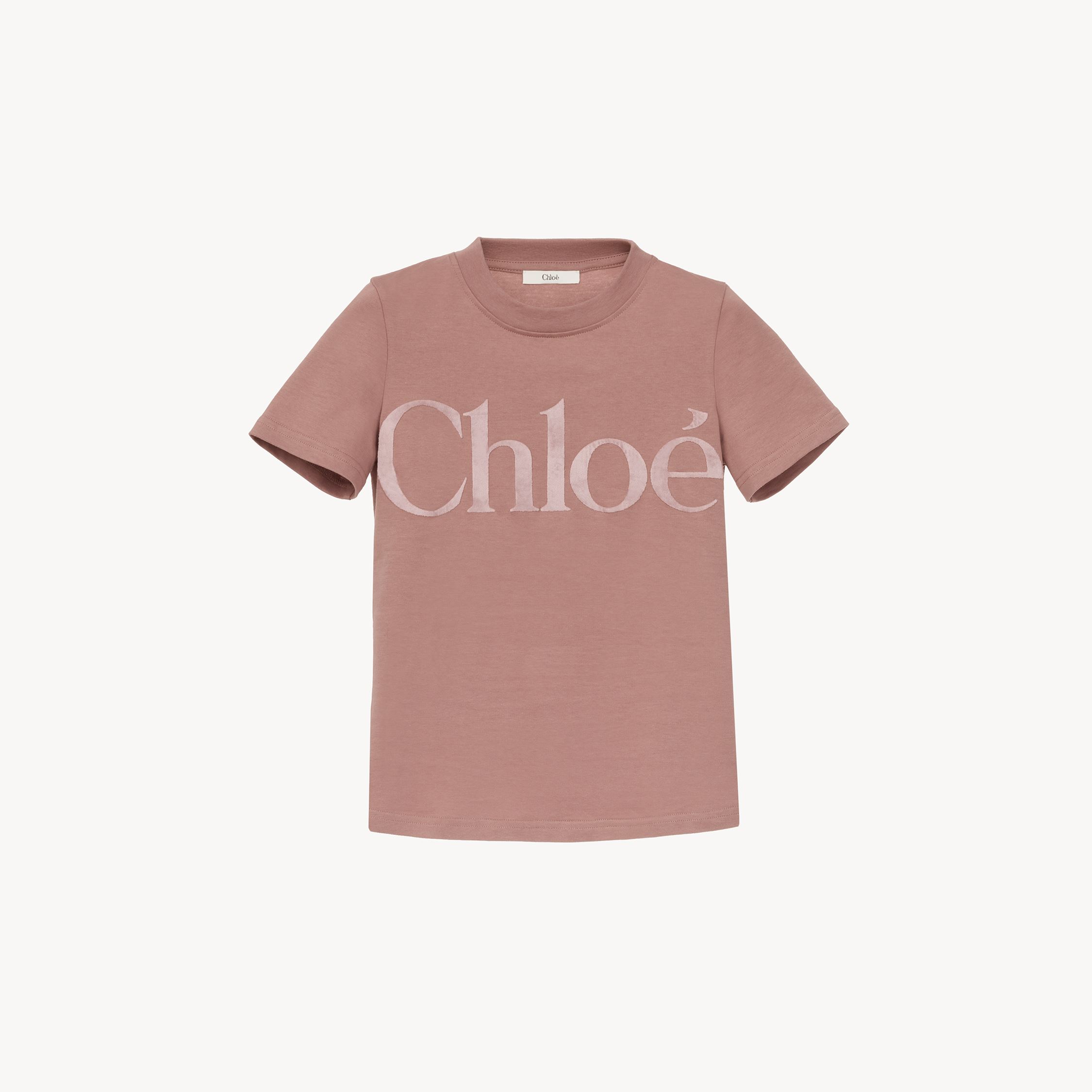 Chloé Pink Cotton Jersey Fitted T-shirt In Pink