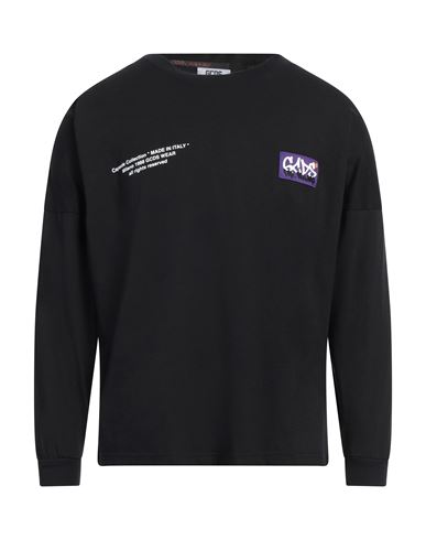 Gcds Man T-shirt Black Size Xs Cotton In Black