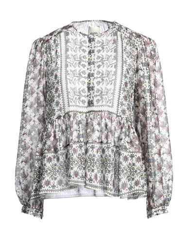 Isabel Marant Woman Top Light Grey Size 4 Silk In Grey