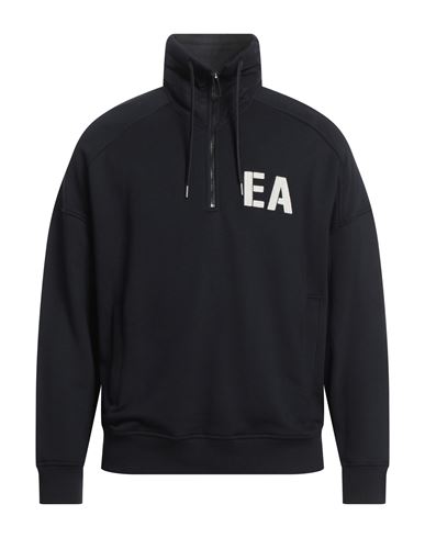 Emporio Armani Man Sweatshirt Midnight Blue Size L Modal, Cotton, Polyamide, Elastane In Blue
