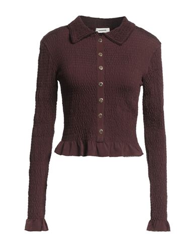Sandro Woman Top Chocolate Brown Size 0 Viscose, Elastane In Brown
