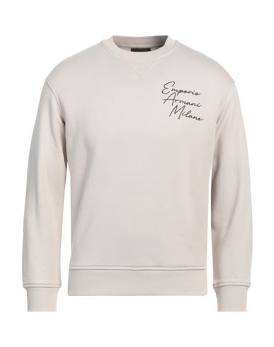 Emporio Armani Man Sweatshirt Beige Size Xs Modal, Cotton, Elastane In Beige