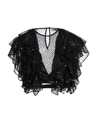 Sandro Woman Top Black Size 3 Polyester, Elastane In Black