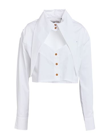 Shop Vivienne Westwood Cut Off Heart Shirt Woman Shirt White Size 8 Cotton