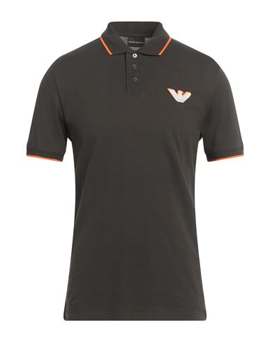Emporio Armani Man Polo Shirt Dark Green Size L Cotton