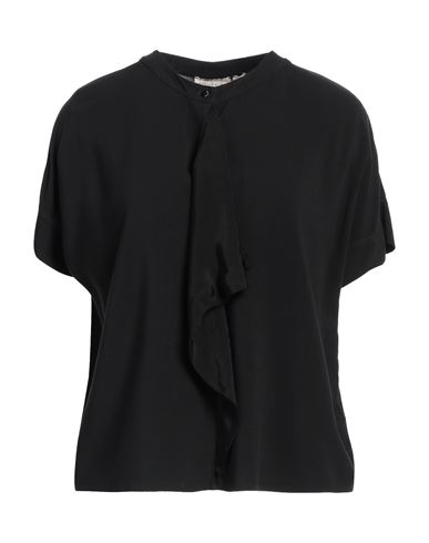 ALESSIA SANTI ALESSIA SANTI WOMAN TOP BLACK SIZE 6 VISCOSE, CUPRO 