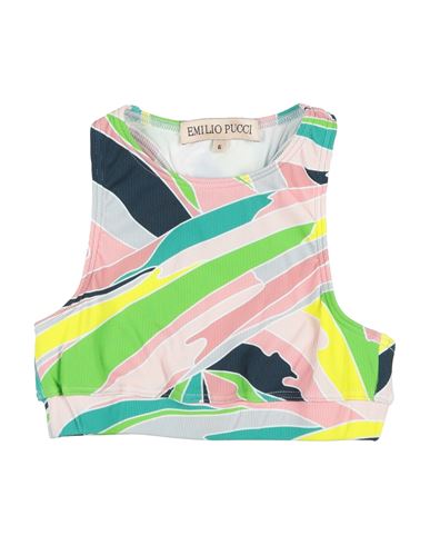 Shop Pucci Toddler Girl Top Green Size 6 Polyamide, Elastane