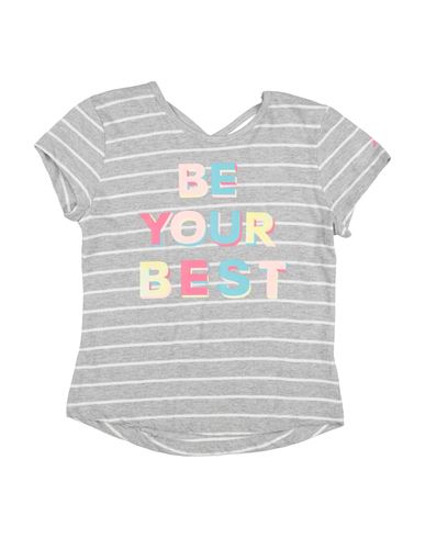 Reebok Toddler Girl T-shirt Light Grey Size 7 Cotton, Elastane In Grey