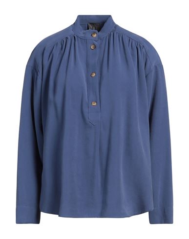 Oblo Unique Oblò Unique Woman Top Slate Blue Size M Viscose, Polyester In Blue