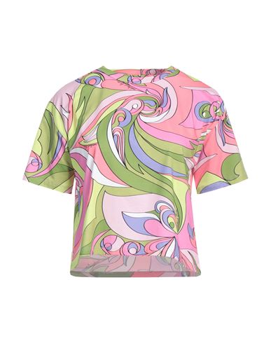 Shop Moschino Woman T-shirt Pink Size L Cotton, Elastane