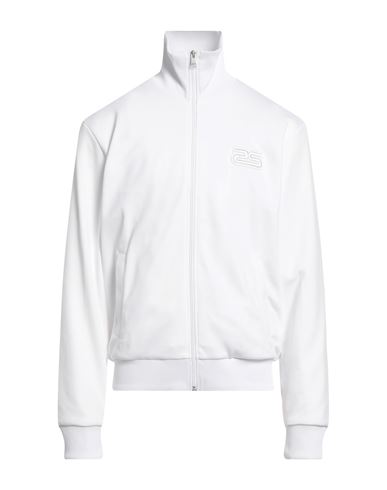 Sandro Man Sweatshirt White Size Xl Polyester, Cotton, Elastane In White