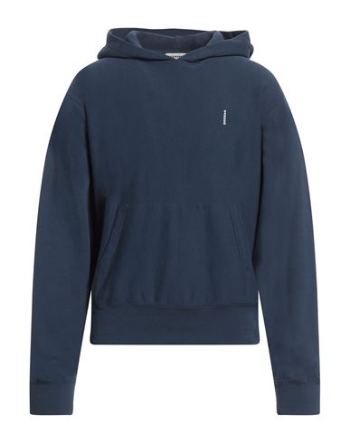 Sandro Man Sweatshirt Navy Size M Cotton, Elastane In Navy Blue
