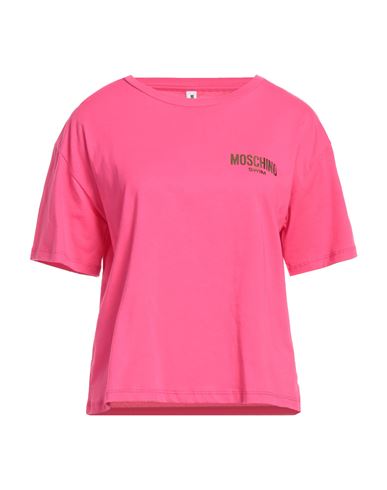 Moschino Woman T-shirt Fuchsia Size L Cotton In Pink