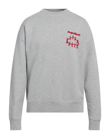 Sandro Man Sweatshirt Light Grey Size Xl Cotton, Elastane In Grey