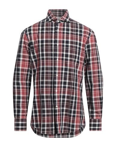 Brunello Cucinelli Man Shirt Burgundy Size Xxl Cotton In Red