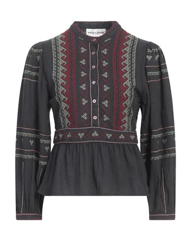 Antik Batik Woman Top Black Size 10 Cotton In Black