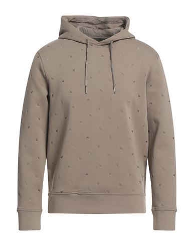 Emporio Armani Man Sweatshirt Beige Size S Cotton, Polyester, Elastane In Beige