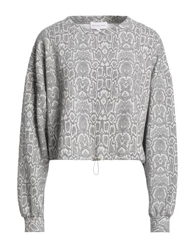 Shop Patrizia Pepe Woman Sweatshirt Light Grey Size 2 Polyamide, Cotton, Elastane