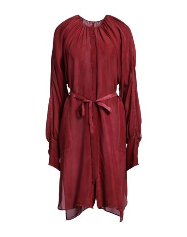 Shop Uma Wang Woman Midi Dress Red Size M Silk