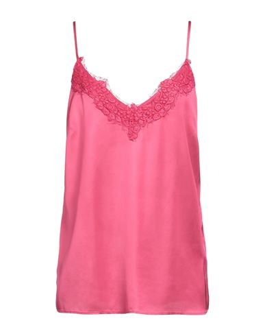 LIU •JO LIU •JO WOMAN TOP FUCHSIA SIZE 8 VISCOSE, POLYAMIDE, POLYESTER, COTTON 