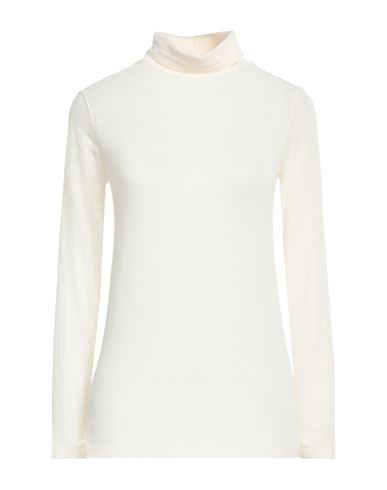 Stefano Mortari Woman T-shirt Cream Size 8 Viscose, Polyamide, Cashmere, Elastane In White