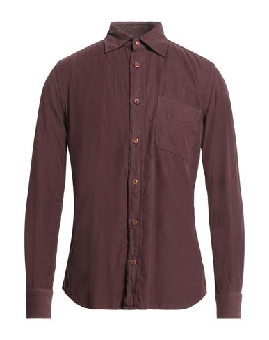 Glanshirt Man Shirt Mauve Size 16 Cotton In Purple