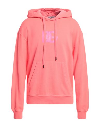 Dolce & Gabbana Man Sweatshirt Salmon Pink Size 48 Cotton In Pink