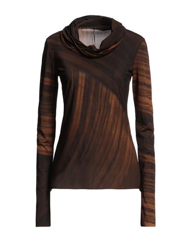 Masnada Woman T-shirt Brown Size L Polyamide, Elastane In Brown