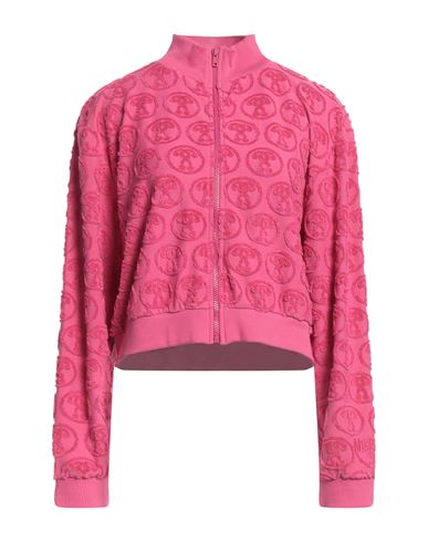 Moschino Woman Sweatshirt Fuchsia Size L Cotton, Polyester In Pink