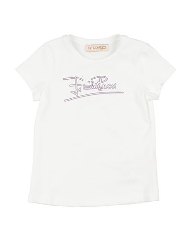 PUCCI PUCCI TODDLER GIRL T-SHIRT IVORY SIZE 4 COTTON, ELASTANE 